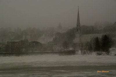 En pleine tempête de Neiges sur Québec