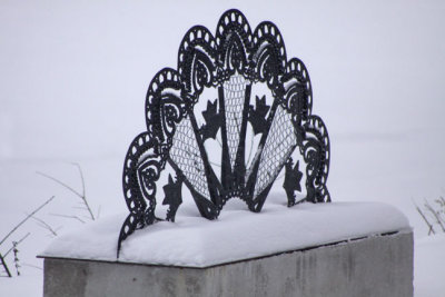 Sculpture... Machine Lace.. in the snow