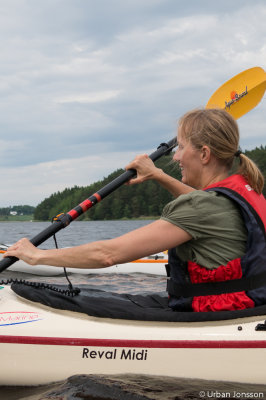 Katarina gjorde ocks en tuffresa, efter en kamp med roderet fick hon koll p det hela.