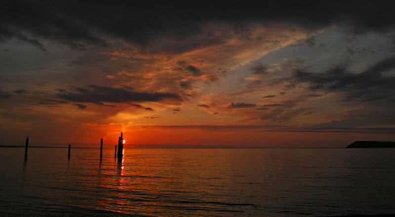 sunset with two gulls II