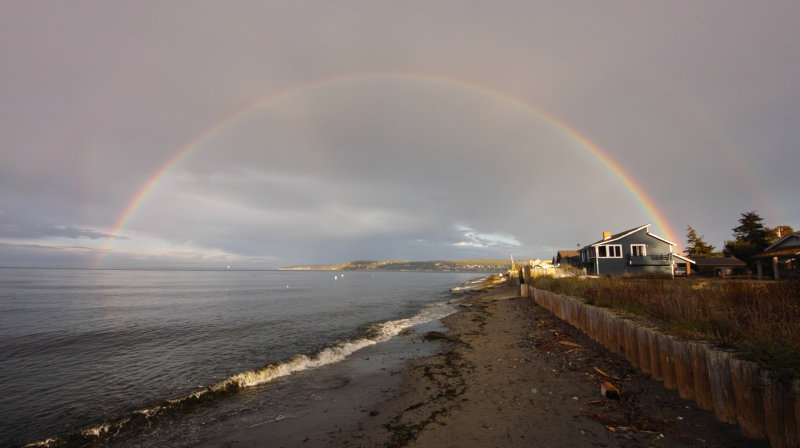 sunset rainbow
