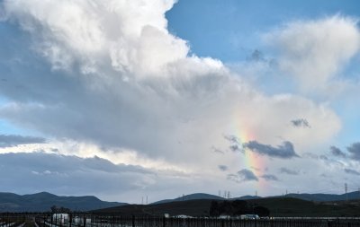 Dark Clouds in Front of Rainbow