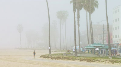 runner in fog