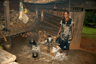 Family Kitchen in East Kwaio Village Malaita