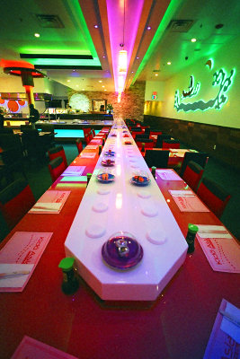 Sushi conveyer. Help yourself. :)