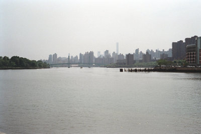 the East River, Manhattan, NY