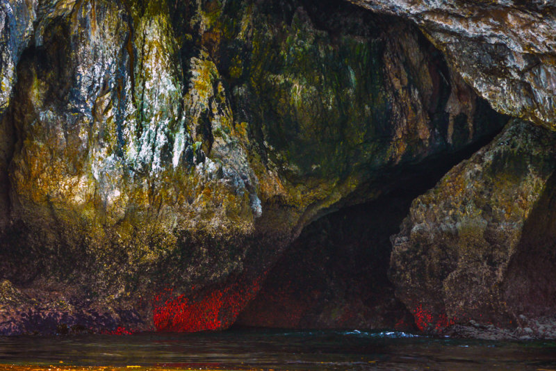 Crimson cave, Endicott Arm, Alaska, 2013