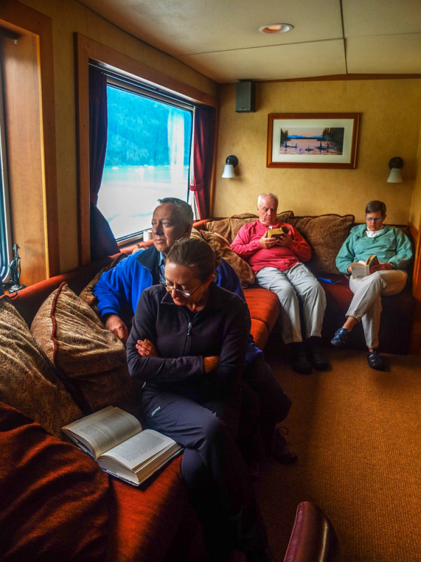 Passengers on board Safari Explorer, Endicott Arm, Alaska, 2013