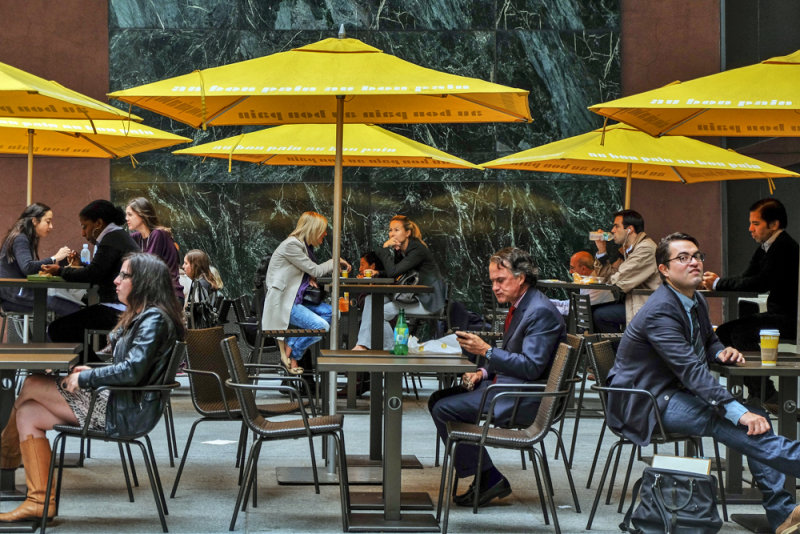 Lunch outdoors, New York City, New York, 2013