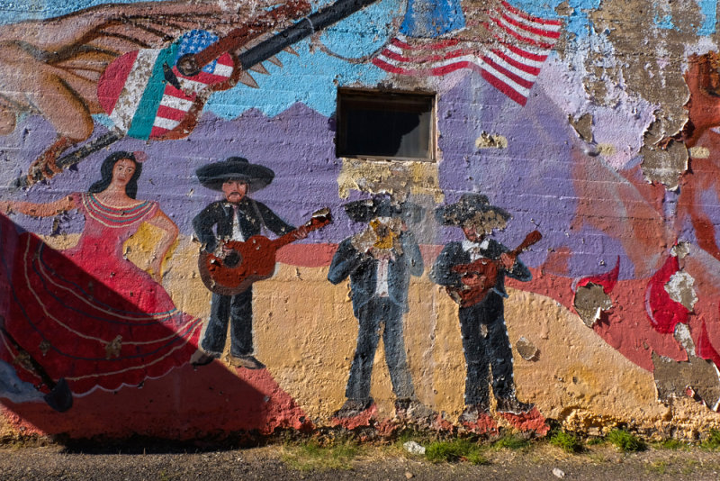 Decaying mural, Superior, Arizona, 2014