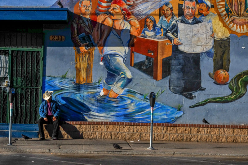 Story telling Mural, El Segundo Barrio, El Paso, Texas, 2014