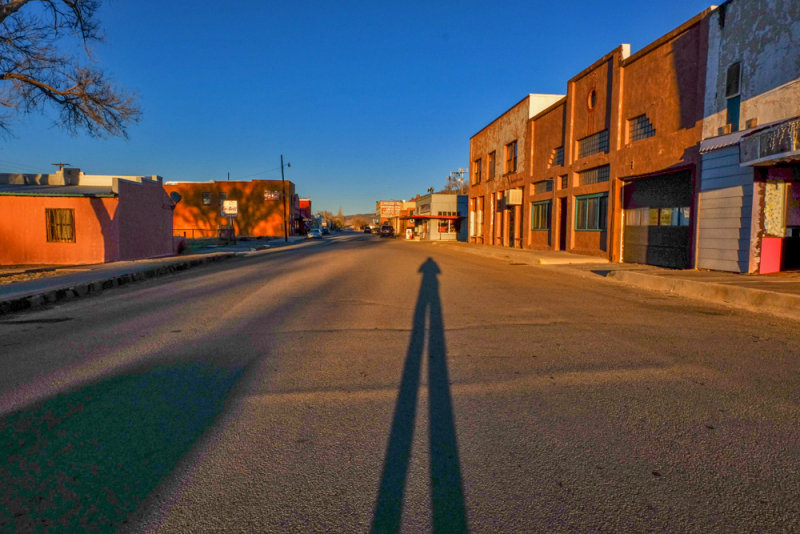 Shadow at sunset, Carrizozo, New Mexico, 2014