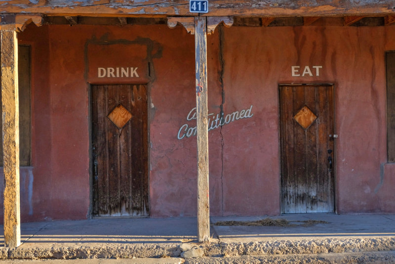 No drinking, no eating, Carrizozo, New Mexico, 2014