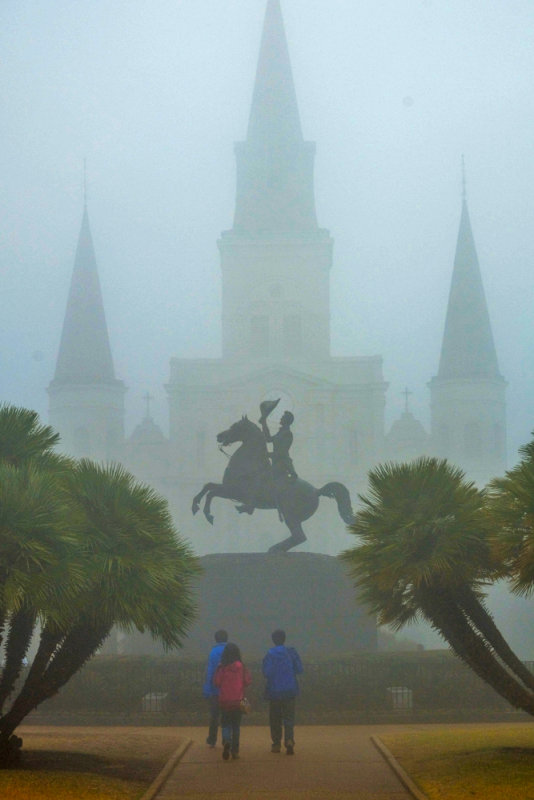 In the mists of time, Jackson Square, New Orleans, Louisiana, 2014