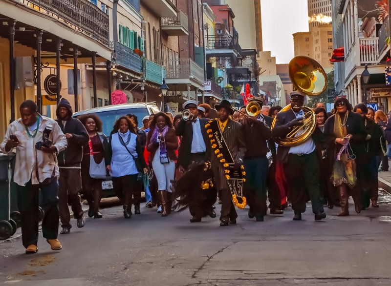 On parade, New Orleans, Louisiana, 2014