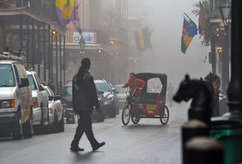 Fogbound French Quarter, New Orleans, Louisiana, 2014