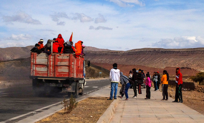 School bus, en route to Uyuni, Bolivia, 2014