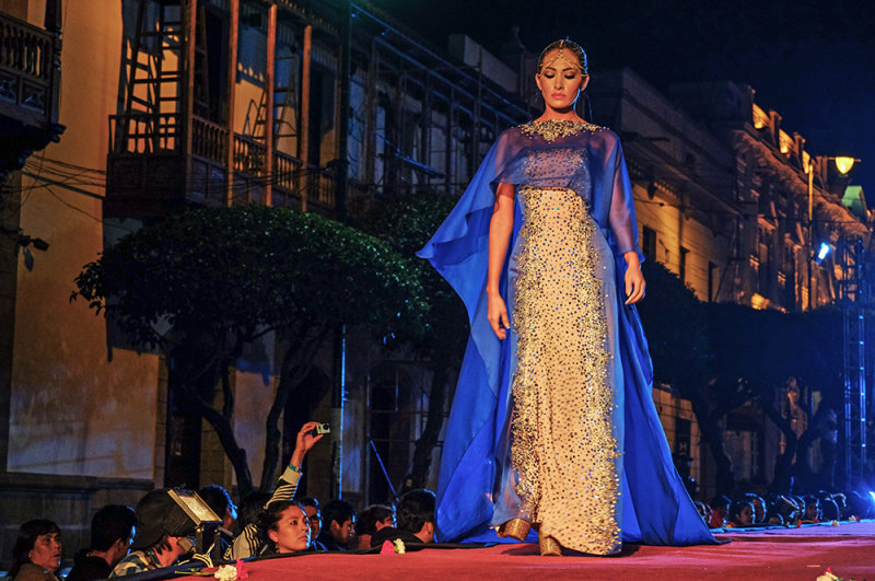 Fashion show, Sucre, Bolivia, 2014