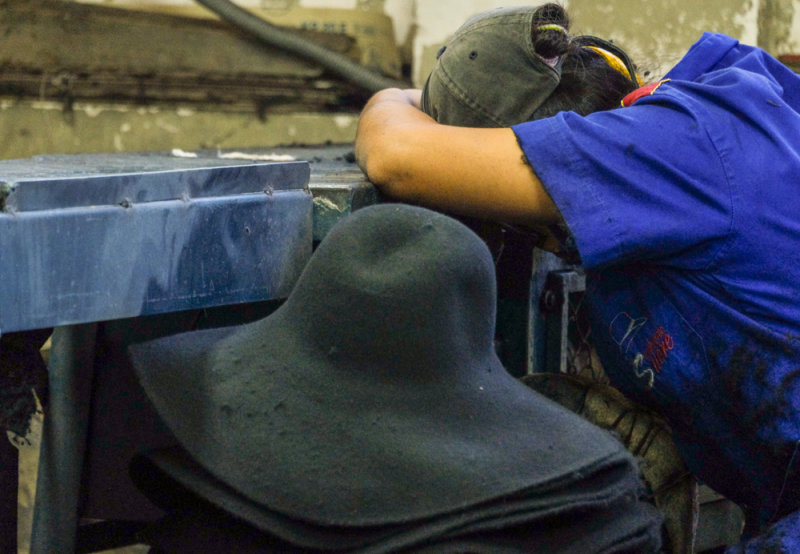 On break, Sucre hat factory, Sucre, Bolivia, 2014