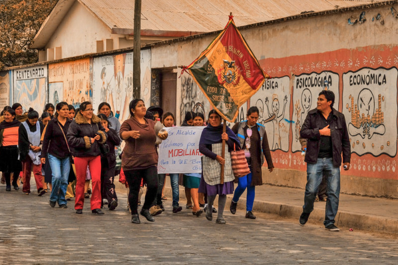 Demonstration, Sucre, Bolivia, 2014
