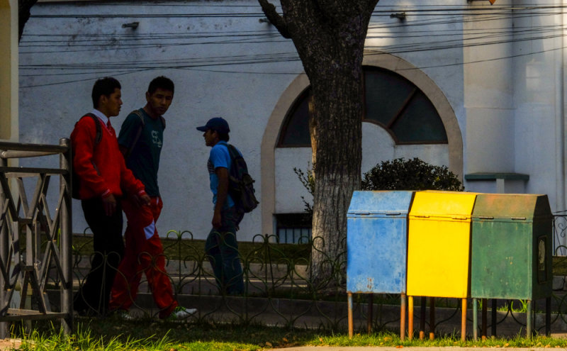Recycling, Park Simon Bolivar, Sucre, Bolivia, 2014