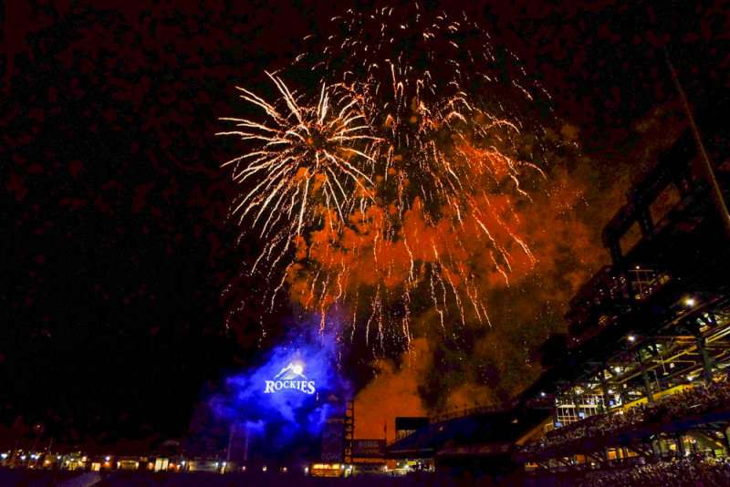 Fireworks, Coors Field, Denver, Colorado, 2014