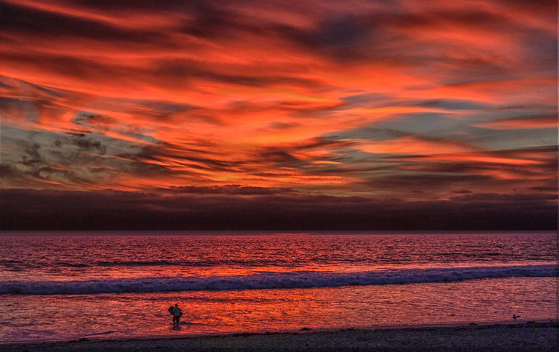 Fire and water, Imperial Beach, California, 2014