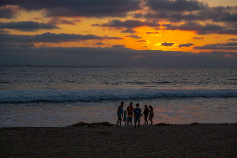 Gathering at sunset, Imperial Beach, California, 2014