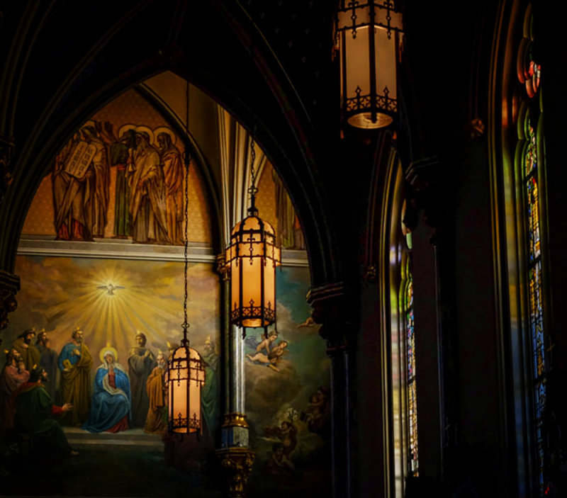 Bringing light out of darkness, Cathedral of St. John the Baptist, Savannah, Georgia, 2014