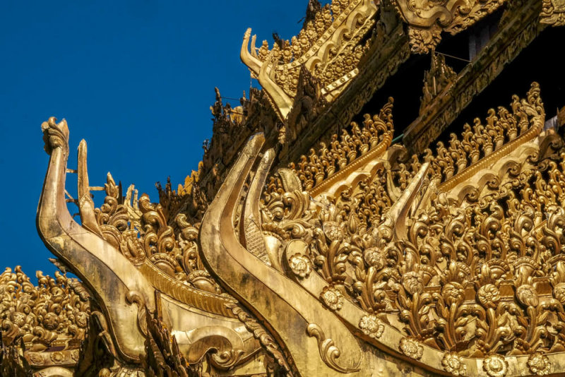 Detail, Shwedagon Pagoda, Rangoon, Burma, 2016