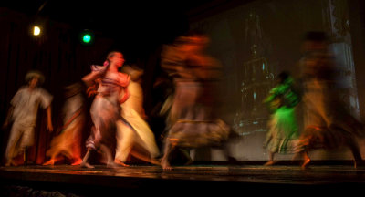 Dancers in motion, Sucre, Bolivia, 2014