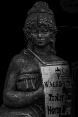 Unwitting huckster, Savannah, Georgia, 2014