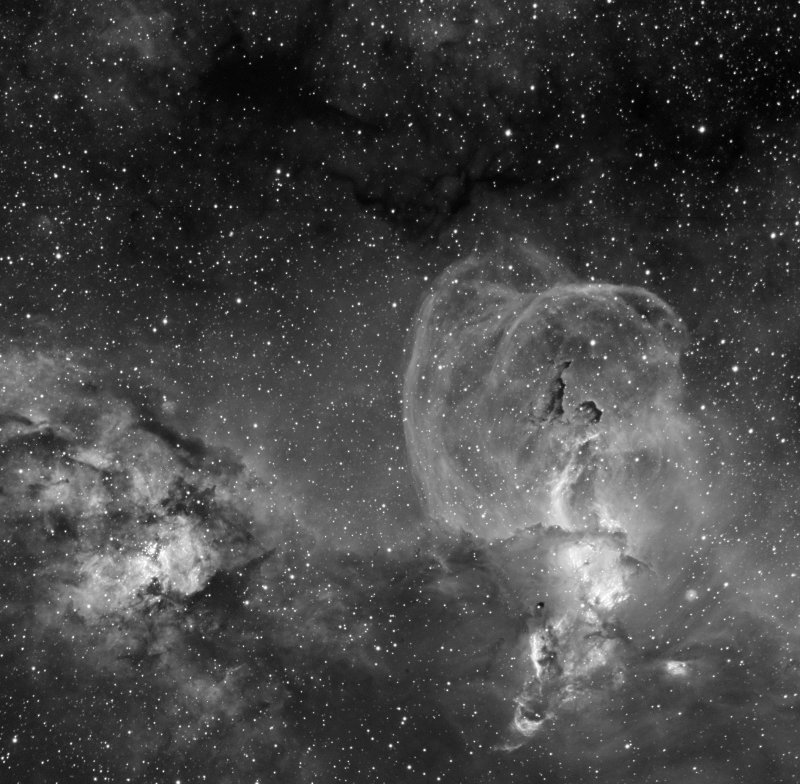 Southern Nebula NGC3576 in Hydrogen Alpha light 
