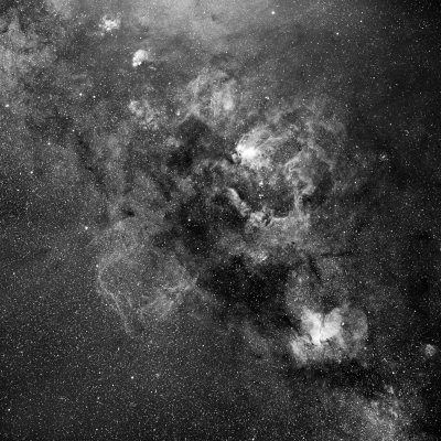 Milky Way NGC6334 to NGC6188 in Hydrogen Alpha light