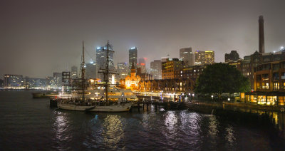 Sydney Harbour Night Panorama 