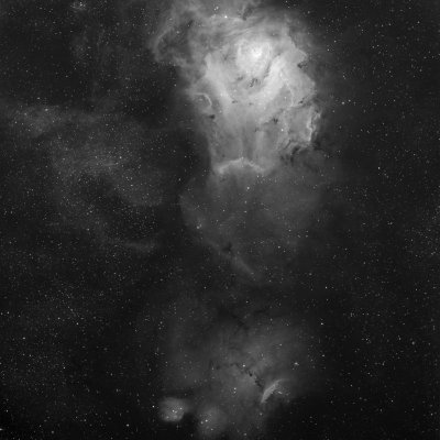 The Lagoon Nebula in Hydrogen Alpha