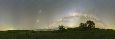 Milky Way Large and Small Magellanic CLouds, Venus and airglow