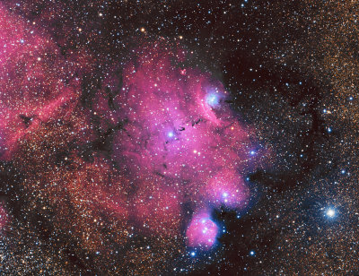NGC6559 HaLRGB alternate version 17 hours exposure
