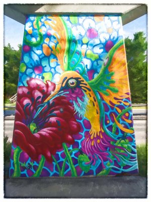 Memorial Drive Hummingbird Mural