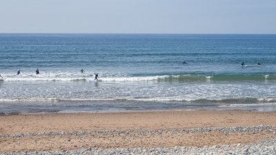 Surfing at Lawrencetown Beach