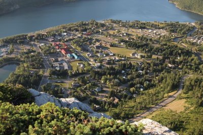View of Waterton Townsite from Bear's Hump
