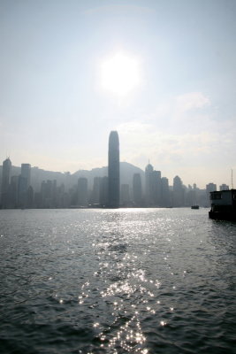 Looking acoss the harbor, the IFC buidling