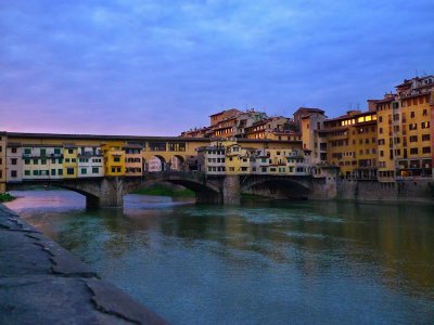 Deserted Ponte Vecchio , just before sunrise...