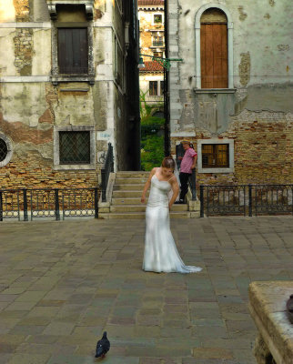 The pigeon, the bride and the gondolier