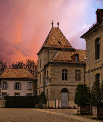 In the Castle courtyard...