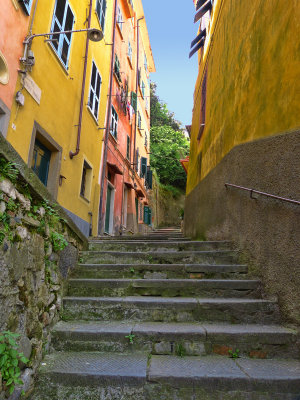 Climbing the ancient stairs...