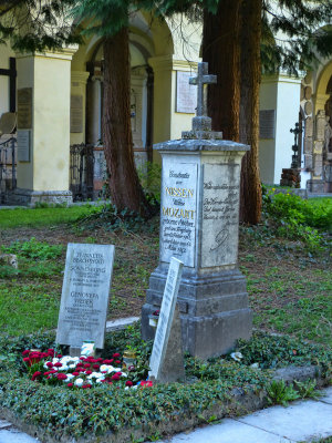 The unpretentious tomb of Mozarts family