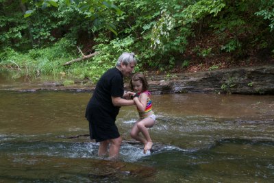 Joining the fish in the water