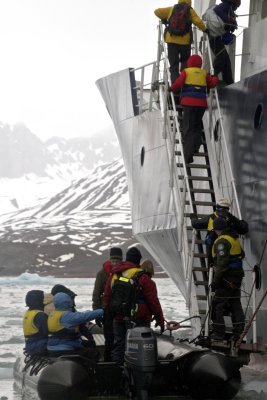 Unloading our zodiac