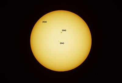 Sunspot Groups for May 9, 2016